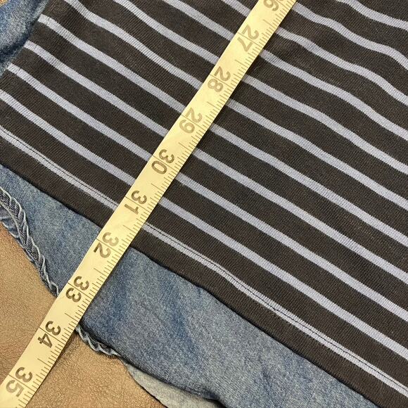 J. Jill Striped Shift Dress Blue Cotton Denim 3/4 Sleeve Women MP Spring Classic - Picture 16 of 16